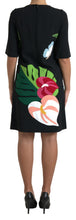 Load image into Gallery viewer, Dolce &amp; Gabbana Black Tiger Jungle Print Sheath Stretch Dress
