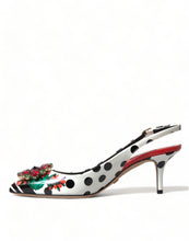 Load image into Gallery viewer, Dolce &amp; Gabbana Chic Multicolor Floral Slingback Heels with Crystals
