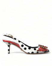 Load image into Gallery viewer, Dolce &amp; Gabbana Chic Multicolor Floral Slingback Heels with Crystals
