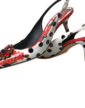 Load image into Gallery viewer, Dolce &amp; Gabbana Chic Multicolor Floral Slingback Heels with Crystals
