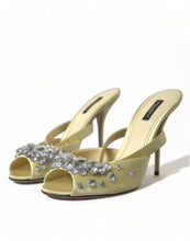 Load image into Gallery viewer, Dolce &amp; Gabbana Crystal Embellished Silk Sandals
