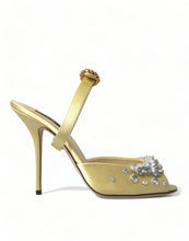 Load image into Gallery viewer, Dolce &amp; Gabbana Crystal Embellished Silk Sandals
