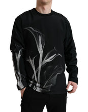 Load image into Gallery viewer, Dolce &amp; Gabbana Black Floral Print Crewneck Pullover Sweater
