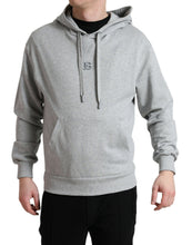 Load image into Gallery viewer, Dolce &amp; Gabbana Gray Cotton Logo Hooded Sweatshirt Sweater
