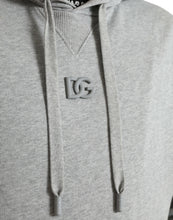 Load image into Gallery viewer, Dolce &amp; Gabbana Gray Cotton Logo Hooded Sweatshirt Sweater
