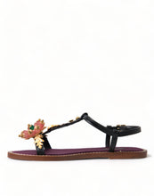 Load image into Gallery viewer, Dolce &amp; Gabbana Elegant Crystal-Adorned Flat Sandals
