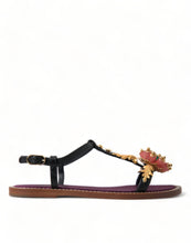 Load image into Gallery viewer, Dolce &amp; Gabbana Elegant Crystal-Adorned Flat Sandals
