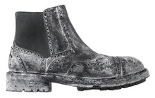 Load image into Gallery viewer, Dolce &amp; Gabbana Elegant Black Faded Chelsea Ankle Boots
