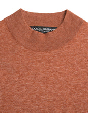 Load image into Gallery viewer, Dolce &amp; Gabbana Orange Cashmere Crew Neck Pullover Sweater
