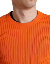 Load image into Gallery viewer, Dolce &amp; Gabbana Orange Knitted Crewneck Men Pullover Sweater
