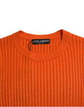 Load image into Gallery viewer, Dolce &amp; Gabbana Orange Knitted Crewneck Men Pullover Sweater
