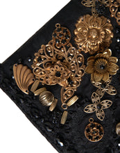 Load image into Gallery viewer, Dolce &amp; Gabbana Black Embellished Baroque Crossbody Shoulder Bag
