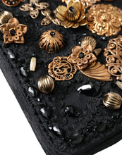 Load image into Gallery viewer, Dolce &amp; Gabbana Black Embellished Baroque Crossbody Shoulder Bag
