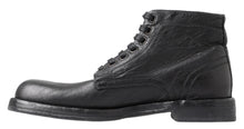 Load image into Gallery viewer, Dolce &amp; Gabbana Equisite Black Lace-Up Leather Boots
