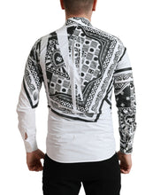 Load image into Gallery viewer, Dolce &amp; Gabbana White Bandana Print Cotton Dress Slim Shirt
