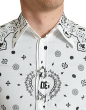 Load image into Gallery viewer, Dolce &amp; Gabbana White Bandana Print Cotton Dress Slim Shirt
