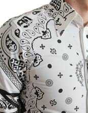 Load image into Gallery viewer, Dolce &amp; Gabbana White Bandana Print Cotton Dress Slim Shirt
