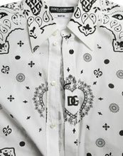 Load image into Gallery viewer, Dolce &amp; Gabbana White Bandana Print Cotton Dress Slim Shirt
