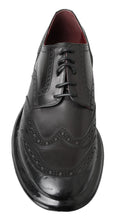 Load image into Gallery viewer, Dolce &amp; Gabbana Elegant Black Leather Derby Shoes
