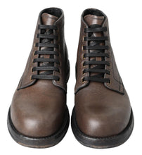 Load image into Gallery viewer, Dolce &amp; Gabbana Elegant Horse Leather Lace-Up Boots
