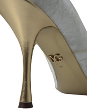 Load image into Gallery viewer, Dolce &amp; Gabbana Elegant White Patent Crystal Bow Heels
