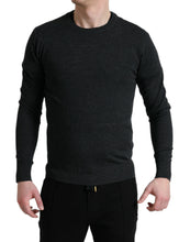 Load image into Gallery viewer, Dolce &amp; Gabbana Gray Wool Round Neck Pullover Sweater
