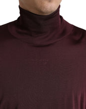 Load image into Gallery viewer, Dolce &amp; Gabbana Maroon Viscose Turtleneck Pullover Sweater

