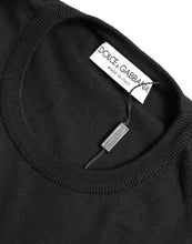 Load image into Gallery viewer, Dolce &amp; Gabbana Black Cotton Crew Neck Men Pullover Sweater
