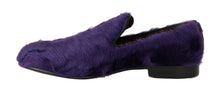 Load image into Gallery viewer, Dolce &amp; Gabbana Plush Purple Sheep Fur Loafers
