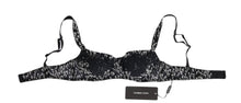 Load image into Gallery viewer, Dolce &amp; Gabbana Elegant Black Floral Lace Silk Bra
