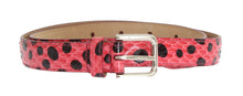 Load image into Gallery viewer, Dolce &amp; Gabbana Polka Dot Snakeskin Belt with Silver Buckle
