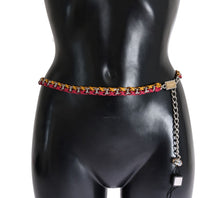 Load image into Gallery viewer, Dolce &amp; Gabbana Elegant Multicolor Crystal-Embellished Belt
