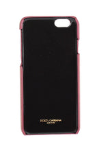 Load image into Gallery viewer, Dolce &amp; Gabbana Chic Pink Leather Heart-Embellished Phone Cover
