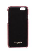 Load image into Gallery viewer, Dolce &amp; Gabbana Chic Pink Leather Crystal iPhone Case
