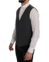 Load image into Gallery viewer, Dolce &amp; Gabbana Elegant Striped Gray Waistcoat Vest
