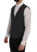 Load image into Gallery viewer, Dolce &amp; Gabbana Elegant Gray Striped Waistcoat Vest
