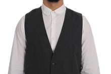 Load image into Gallery viewer, Dolce &amp; Gabbana Elegant Gray Striped Waistcoat Vest
