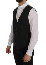 Load image into Gallery viewer, Dolce &amp; Gabbana Elegant Striped Gray Waistcoat Vest
