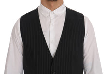 Load image into Gallery viewer, Dolce &amp; Gabbana Elegant Striped Gray Waistcoat Vest
