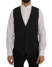 Load image into Gallery viewer, Dolce &amp; Gabbana Elegant Striped Gray Waistcoat Vest
