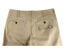 Load image into Gallery viewer, Light Brown Washed Cotton Pant Gucci Print
