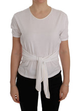 Load image into Gallery viewer, Dolce &amp; Gabbana Elegant White Wrap Blouse with Crystal Accents
