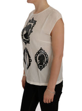 Load image into Gallery viewer, Dolce &amp; Gabbana Embroidered Silk Sicily Frame Blouse
