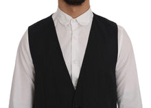 Load image into Gallery viewer, Dolce &amp; Gabbana Elegant Gray Striped Wool Blend Vest
