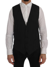 Load image into Gallery viewer, Dolce &amp; Gabbana Elegant Gray Striped Wool Blend Vest
