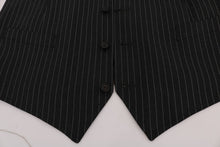 Load image into Gallery viewer, Dolce &amp; Gabbana Elegant Gray Striped Vest Waistcoat
