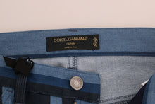 Load image into Gallery viewer, Dolce &amp; Gabbana Blue GIRLY Striped Cotton Jeans

