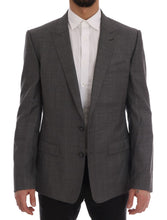Load image into Gallery viewer, Dolce &amp; Gabbana Sleek Gray Checkered Wool Blazer
