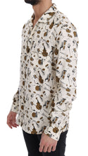 Load image into Gallery viewer, Dolce &amp; Gabbana White Silk JAZZ Motive Print Shirt
