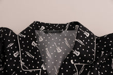 Load image into Gallery viewer, Dolce &amp; Gabbana Silk Black and White Jazz Motive Shirt
